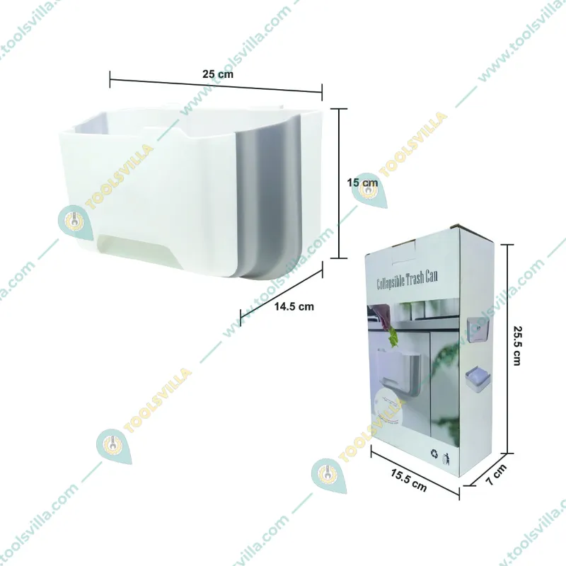 Premium Quality Horizontal Wall Mounted Upgrade Folding Trash Can 